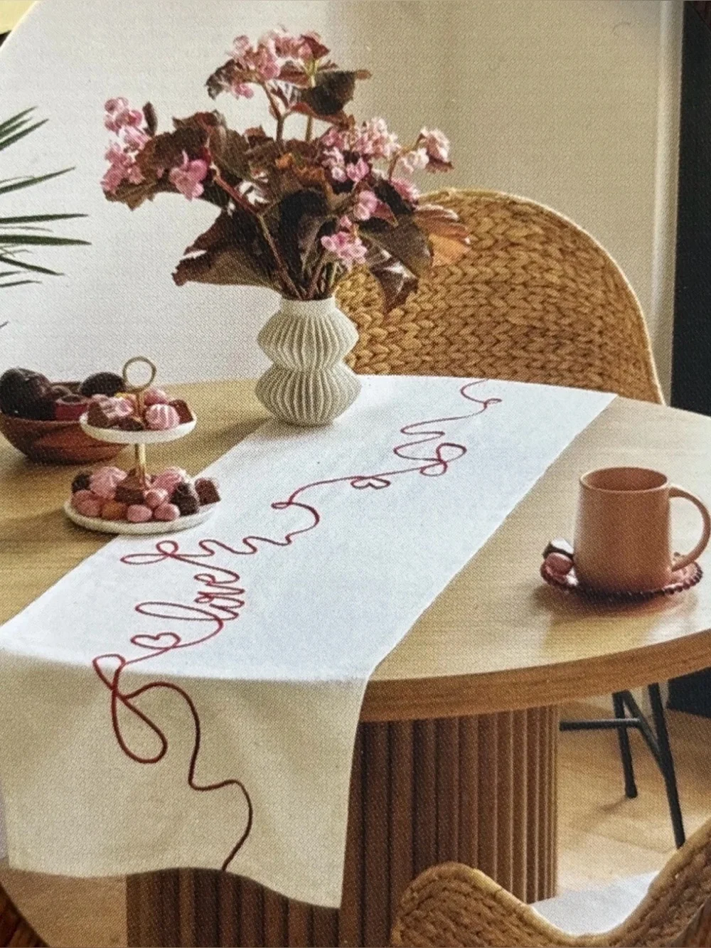 Threshold Love Table Runner Valentine’s Day Wedding Home Decor New 14 x 72